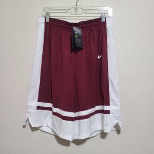 Nike Elite Dry Fit Basketball Shorts AV2150-670 Size L Burgandy